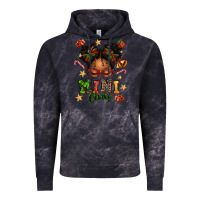 Cloud Black mini claus messy bun Vintage Hoodie - texasbilliewilder
