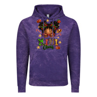 Cloud Purple mini claus messy bun Vintage Hoodie - texasbilliewilder