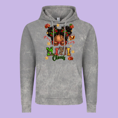 Mini Claus Messy Bun Vintage Hoodie Designed By Texasbilliewilder