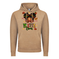 Vintage Coffee mini claus messy bun Vintage Hoodie - texasbilliewilder