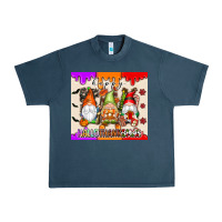 Midnight Navy Happy Hallothanksmas gnomes Urban Heavy Tee - texasbilliewilder