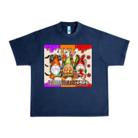 Navy Happy Hallothanksmas gnomes Urban Heavy Tee - texasbilliewilder