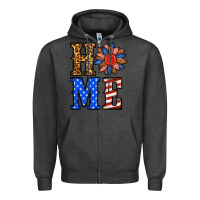 Charcoal Heather 4th of july home Zipper Hoodie - BundleAndBundleShop