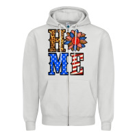 Dove Grey 4th of july home Zipper Hoodie - BundleAndBundleShop