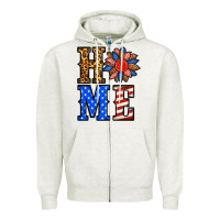 Oatmeal Heather 4th of july home Zipper Hoodie - BundleAndBundleShop