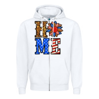 White 4th of july home Zipper Hoodie - BundleAndBundleShop