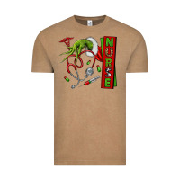 Vintage Coffee Christmas Character Vintage Tee - NancyCooperArtShop