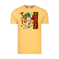 Vintage Mustard Christmas Character Vintage Tee - NancyCooperArtShop
