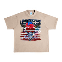 French Oak bull skull america Urban Heavy Tee - JahusDesignShop
