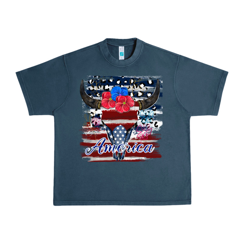 Bull Skull America Urban Heavy Tee by JahusDesignShop | Teevron