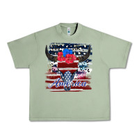 Oil Green bull skull america Urban Heavy Tee - JahusDesignShop