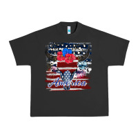 Pigment Black bull skull america Urban Heavy Tee - JahusDesignShop
