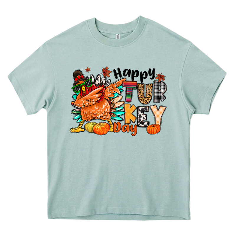 Happy Turkey Day Heavy Core Tee by MaliasSmallBusiness | Teevron