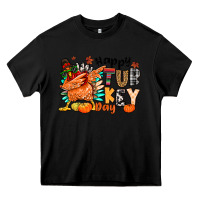 Black happy turkey day Heavy Core Tee - MaliasSmallBusiness