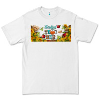 White thankful teacher fall libbey glass Premium Tee - BundleAndBundleShop