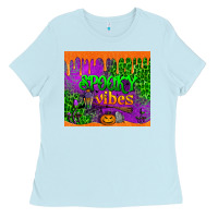 Baby Blue spooky vibes tumbler Ladies Tee - BundleAndBundleShop
