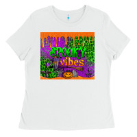White spooky vibes tumbler Ladies Tee - BundleAndBundleShop