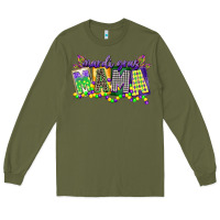 Army Green mardi gras mama Long Sleeve Tee - CowGirlArtShop