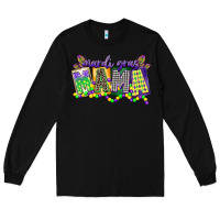 Black mardi gras mama Long Sleeve Tee - CowGirlArtShop