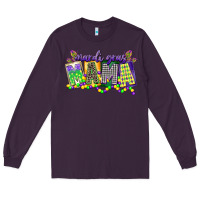 Plum mardi gras mama Long Sleeve Tee - CowGirlArtShop
