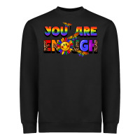Black you are enough Heavyweight Sweatshirt - FaDigitalArtStudio