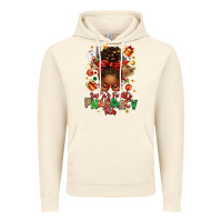 Vintage Artic santas favorite pharmacy tech afro messy bun Vintage Hoodie - texasbilliewilder