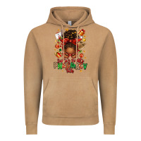 Vintage Camel santas favorite pharmacy tech afro messy bun Vintage Hoodie - texasbilliewilder