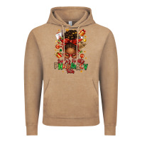 Vintage Coffee santas favorite pharmacy tech afro messy bun Vintage Hoodie - texasbilliewilder
