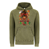 Vintage Olive santas favorite pharmacy tech afro messy bun Vintage Hoodie - texasbilliewilder