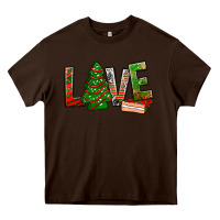 Chocolate Brown Love Christmas tree cake Heavy Core Tee - NancyCooperArtShop