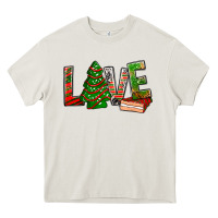 Cream Love Christmas tree cake Heavy Core Tee - NancyCooperArtShop