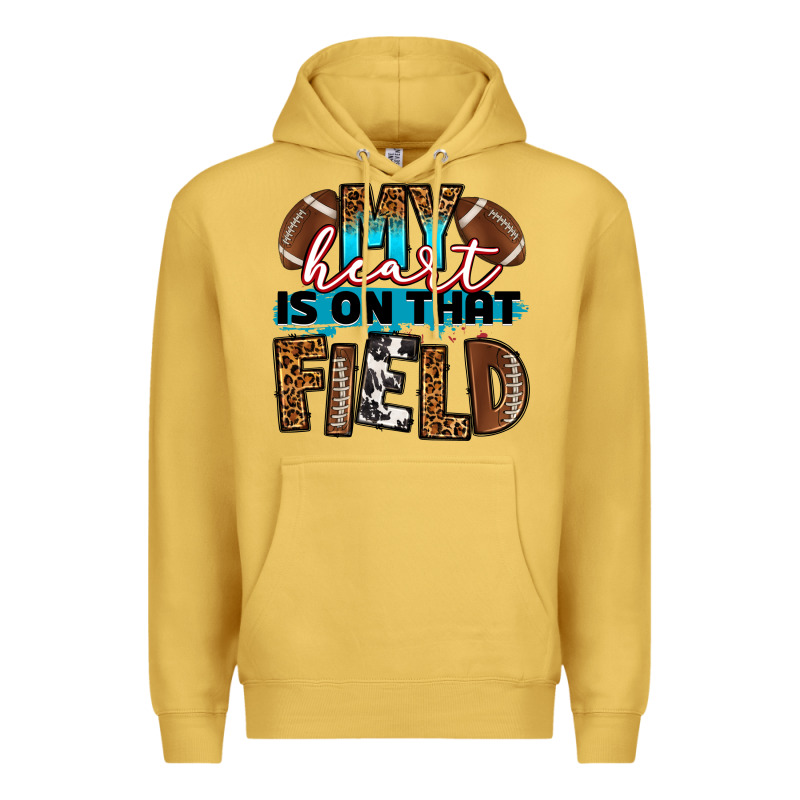 My Heart Is On That Field Football Premium Hoodie by RanaPortraitStore | Teevron