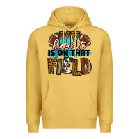 Antique Gold my heart is on that field football Premium Hoodie - RanaPortraitStore