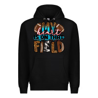 Black my heart is on that field football Premium Hoodie - RanaPortraitStore