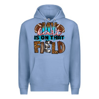 Colony Blue my heart is on that field football Premium Hoodie - RanaPortraitStore