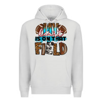 Dove Grey my heart is on that field football Premium Hoodie - RanaPortraitStore