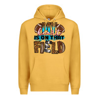 Mustard my heart is on that field football Premium Hoodie - RanaPortraitStore