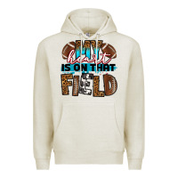 Oatmeal Heather my heart is on that field football Premium Hoodie - RanaPortraitStore