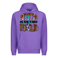 Purple my heart is on that field football Premium Hoodie - RanaPortraitStore
