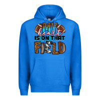 True Royal my heart is on that field football Premium Hoodie - RanaPortraitStore