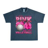 Midnight Navy In October We Wear Pink and Watch Volleyball Urban Heavy Tee - texasbilliewilder