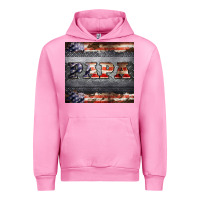 Fuchsia Pink papa metal and american flag tumbler Urban Hoodie - BarkalooDesign