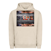 Pigment French Oak papa metal and american flag tumbler Urban Hoodie - BarkalooDesign