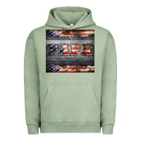 Pigment Oil Green papa metal and american flag tumbler Urban Hoodie - BarkalooDesign