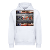 White papa metal and american flag tumbler Urban Hoodie - BarkalooDesign