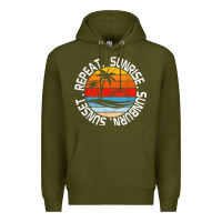 Army Green sunrise sunburn sunset repeat retro vintage gift vacation t shirt Premium Hoodie - tuanDangUi