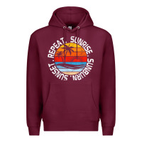 Burgundy sunrise sunburn sunset repeat retro vintage gift vacation t shirt Premium Hoodie - tuanDangUi