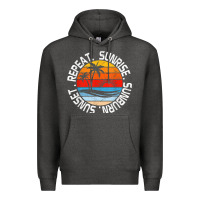 Charcoal Heather sunrise sunburn sunset repeat retro vintage gift vacation t shirt Premium Hoodie - tuanDangUi