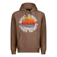 Chestnut sunrise sunburn sunset repeat retro vintage gift vacation t shirt Premium Hoodie - tuanDangUi
