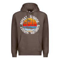 Coffee sunrise sunburn sunset repeat retro vintage gift vacation t shirt Premium Hoodie - tuanDangUi